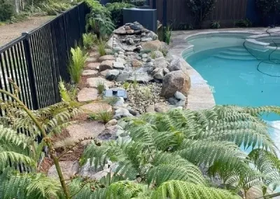 rock garden pool landscaping Brisbane Northside
